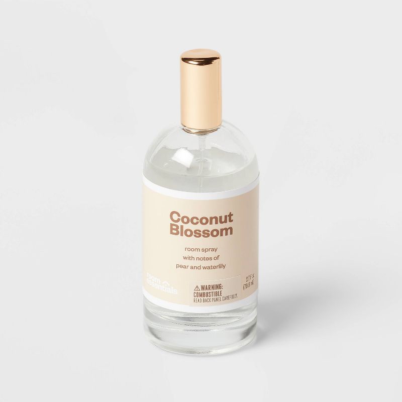 2.7 fl oz Clear Glass Room Spray Coconut Blossom - Room Essentials&#8482;, 1 of 5