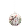 Whimsical Snowman Disc Ornament with Snowy Cardinal Scene (Set of 6) - 3 of 3