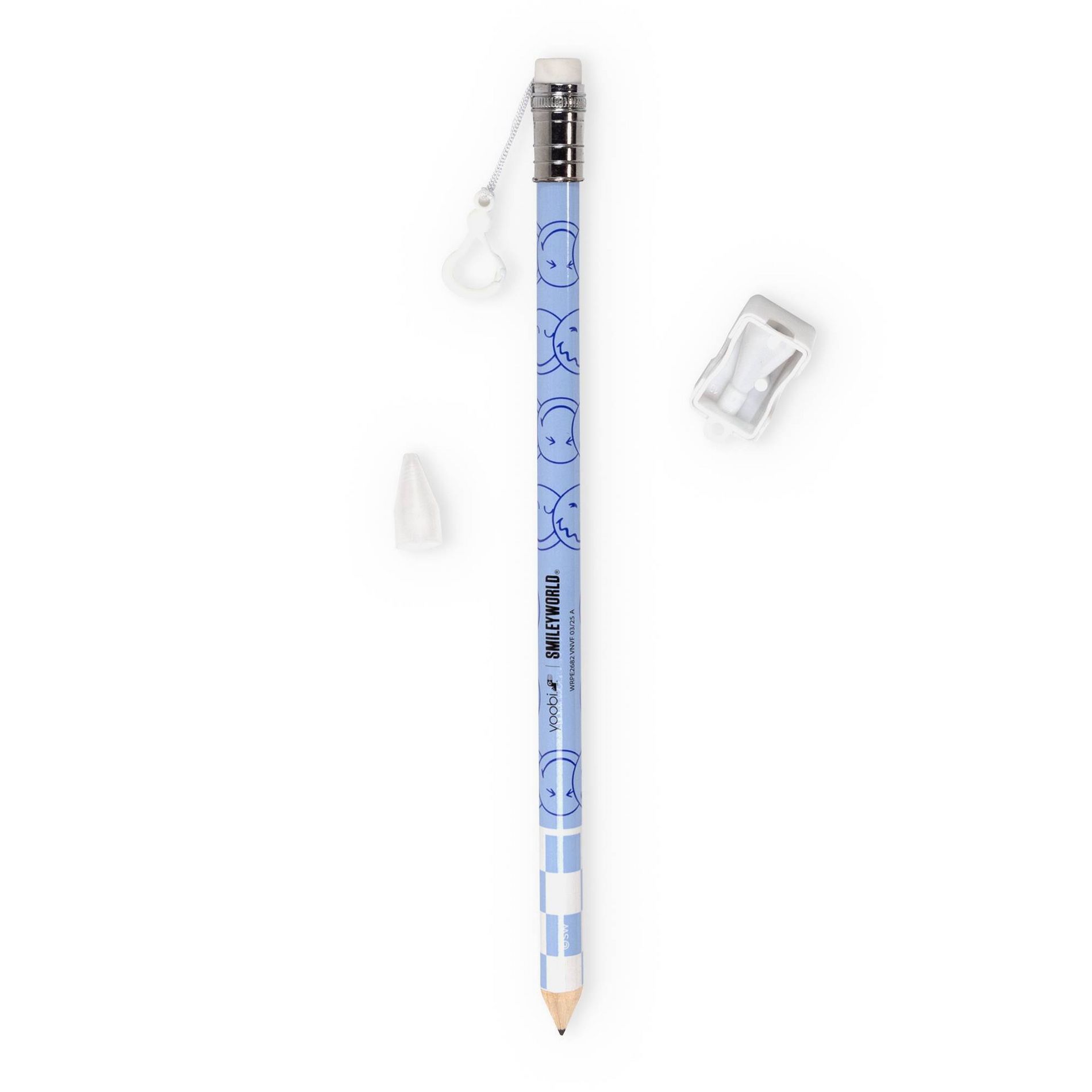 Yoobi SmileyWorld Giant Pencil Blue Smiley Checker, School Supplies