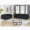 TiramisuBest 3-seater + 2-seater Combination sofa,Black - 2 of 4