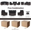 Tangkula 4PCS Wicker Patio Sofa Set Rattan Outdoor Furniture Set w/ Black Cushions - 4 of 4
