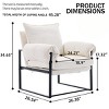 Adjustable Recliner Chair with 6-Position Backrest, Modern Chenille Lounge Armchair for Living Room Bedroom-3irtyhousy - 4 of 4