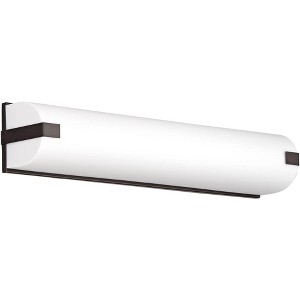 Possini Euro Design Possini Euro 25" Wide Bronze and White Acrylic Diffuser Vanity Light - 1 of 1