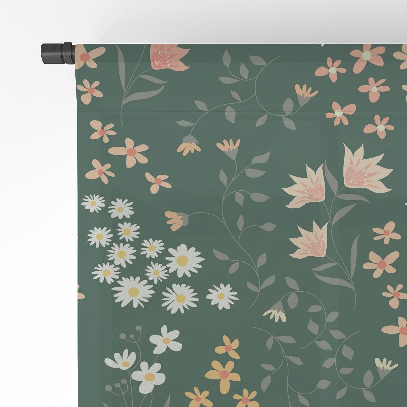 Emanuela Carratoni Meadow Flowers Theme Single Panel Sheer Window Curtain - Deny Designs, 4 of 7