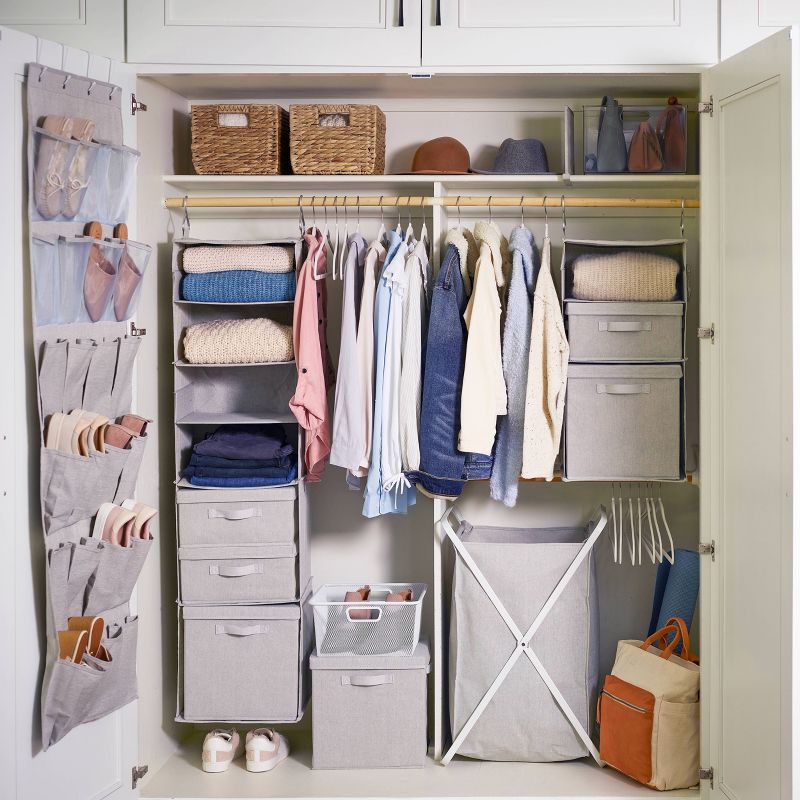 Hanging Fabric Storage Organizer Gray - Brightroom™, 5 of 6