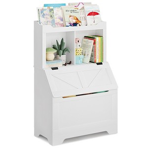 2-Cubby . Shelf, 1 Open Bookshelf, .s . Organizer and Bookshelf,   Bookcase Book & . Shelf Storage Cabinet - 1 of 4