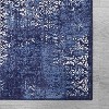 Washable Paisley Area Rug - Vintage Floral Distressed Low Pile Carpet, Non Slip Foldable Rug for Living Room Bedroom Dining Office - 4 of 4