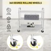 3 Tier Stainless Steel Utility Cart, 330 Lbs Capacity Heavy Duty Kitchen Trolley with Locking Wheels - 2 of 4