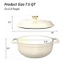 Karl Home 5 qt. Enameled Cast Iron Round Dutch Oven in Red with Lid - 2 of 4