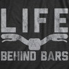 Mens Life Behind Bars T shirt Funny Cycling Bike Graphic Cycologist Novelty Tee - Crazy Dog Men's T Shirt - 2 of 4