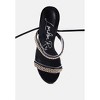 Indulgence Metal Chain Lace Up Chunky Sandals - image 4 of 4