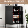 Rbied 31.5 in. W x 15.75 in. D x 47.24 in. H Metal File Cabinet Storage Cabinet Shoe Cabinet with Adjustable Shelves - 3 of 4