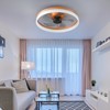 DOMETOUR Ceiling Fans with Lights Dimmable LED Embedded installation of thin modern ceiling fans(Orange) - 3 of 4