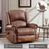 KWPZQEB Manual Recliner Chair, Big Mans Recliner Chairs for Adults with Heat Massage, Vintage Glider Recliner w/ Rocker&Swivel for Living Room - 4 of 4