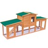 vidaXL Large Rabbit Hutch Small Animal House Pet Cage with 2 Runs Wood - 2 of 4