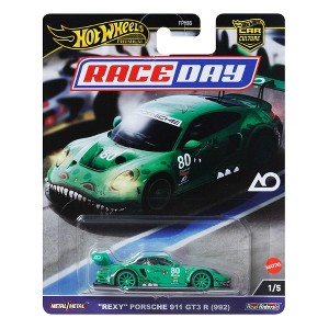 Hot Wheels Rexy Porsche 911 GT3 R Race Day Car Culture Premium w/ Protective Case - 1 of 4