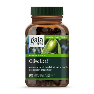 Gaia Herbs Olive Leaf - Traditional Immune Health Support - Immune System Supplement with Olive Leaf Extract, Oleuropein - 120 Vegan Liquid Phyto-Caps