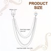 Unique Bargains Bouquet Coat Round Rhinestone Hanging Tassel Chain Lapel Suit Brooch Pins 1 Pc - 2 of 4