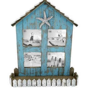Beachcombers Teal House 3x3 Frame - 1 of 2