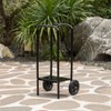 Gardenised Indoor and Outdoor Patio Steel Firewood Log Carrier, Wood Rack Storage Stacking Holder, Black - 4 of 4
