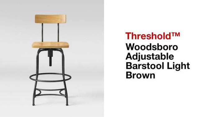 Woodsboro Adjustable Barstool Brown - Threshold&#8482;, 2 of 7, play video