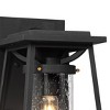 Minka Lavery Modern Outdoor Wall Light Fixture Sand Black 12 1/2" Clear Seeded Glass Shade for Post Exterior Deck Porch Yard Patio - 2 of 2