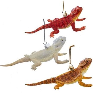 Kurt Adler Noble Gems Glass Ornaments for Christmas Tree, Bearded Dragon, Assorted (Pack of 3) - 1 of 1