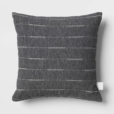 Ivy Heathered Grey Cashmere Throw Pillow with Down-Alternative Insert 20''  + Reviews