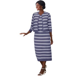 Jessica London Two Piece Sweater Dress Set - 1 of 2