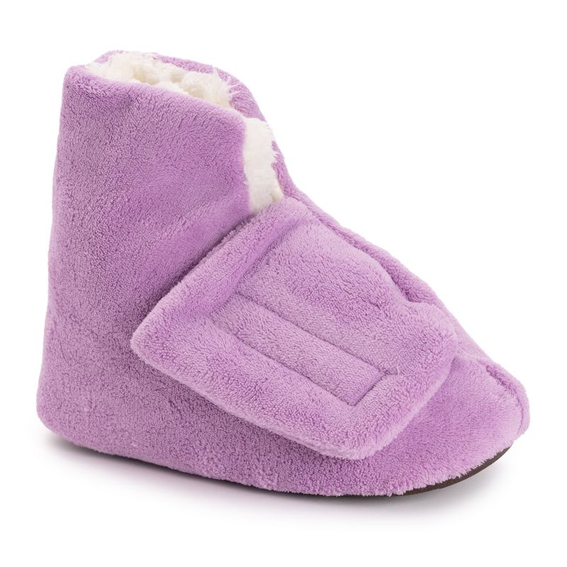 Softones by MUK LUKS Women's Faux Fur Lined Bootie Slippers, 1 of 11
