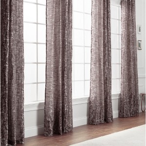 Chanasya 2pk Jacquard Floral Partial Room Darkening Grommet Window Curtain Panels - Set of 2 - 1 of 4