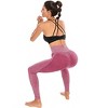 DOMETOUR 4 inches Contrast High Rise Shaping Waistband Yoga Pant With Tummy Control - 4 of 4