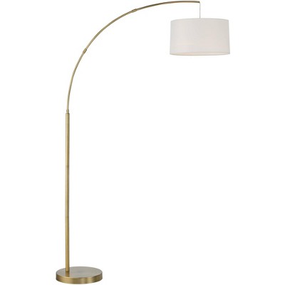 360 Lighting Cora Brass Metal Arc Floor Lamp with USB Dimmer