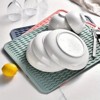 1pc Silicone Dish Drying Mat, Can Be Used Multiple Times; Non-slip Soft Silicone Coaster with Water Collector, 15.75*11.81 Inch - 4 of 4