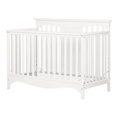 Savannah Baby Crib 4 Heights With Toddler Rail Pure White