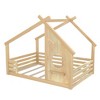 Hrinhom Full Size Floor Bed,Solid Wood House Bed - 4 of 4