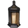 Northlight Moroccan Style Pillar Candle Table Lantern - 21.5" - Black and Gold - 4 of 4