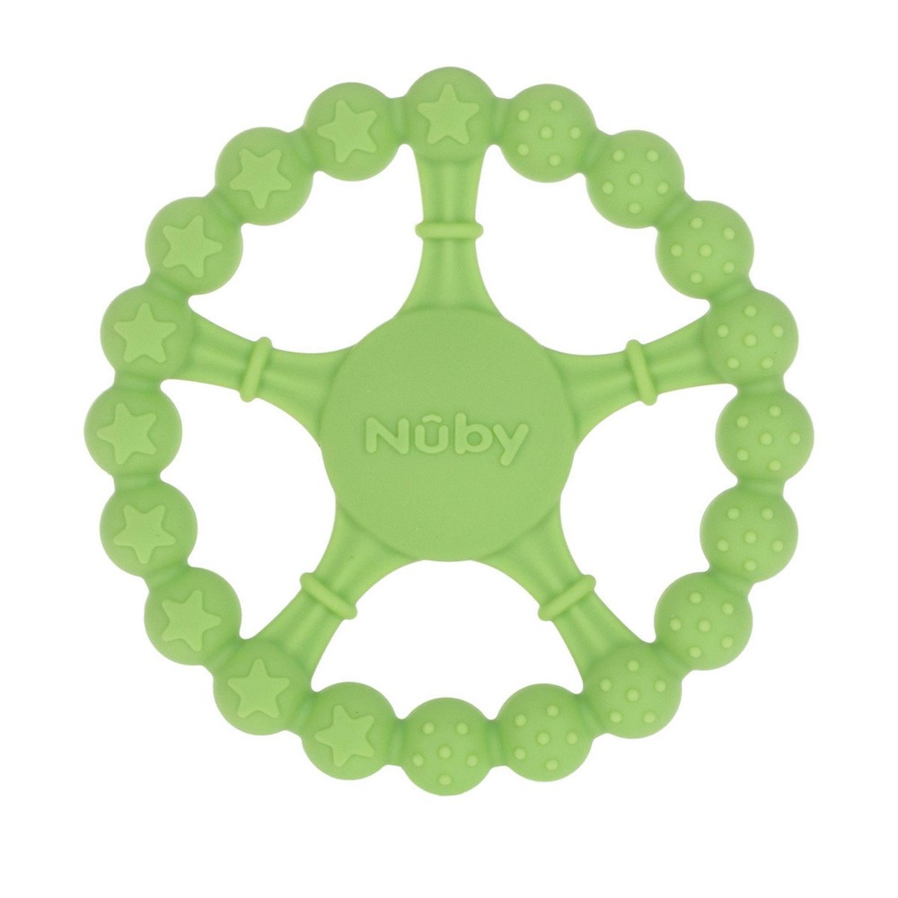 Photos - Rattle / Teether Nuby Silicone Wheel Teether - Green 