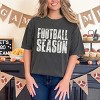 Football Season Block Distressed - Women's Garment Dyed Graphic T-Shirt - 3 of 4