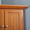 Sapphtopaz Modern Corner Bathroom 4-Tier Cabinet with 8 Doors Farmhouse Pantry Cabinet Bookshelf Cabinet with Shelves Storage for Living Room - 2 of 4