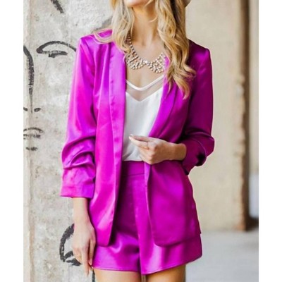 Women's Katia Satin Shawl Blazer - eesome