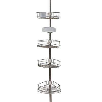 Tension Pole Shower Caddy Stainless Steel - Zenna Home : Target