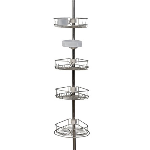 Tension Pole Shower Caddy Stainless Steel - Zenna Home