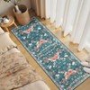 Washable Farmhouse Floral Print Living Room Rugs, Soft Butterfly Print Ultra Thin Bedroom Carpet, Non Slip Textured Dining Room Rugs - 2 of 4
