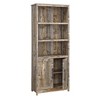 Vynxaria Rustic Library With Doors Lift-top Design, Hidden Storage, Smooth-glide Drawer, Compact Dimensions, Brown Finish - 4 of 4