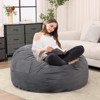 Lyngins 48 Inch Polyester Bean Bag Sofas with Soft Removable Cover for Kids and Adults,Comfy Lazy Sofa Chairs for Living Room - 2 of 4