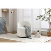 Chenille Swivel Barrel Accent Chair,25.6"W Modern Upholstered Armchair for Living Room Bedroom Lounge-Baofuwish - 3 of 4