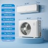 coucheta 9000 BTU Ultra-Quiet Mini Split AC, 19 SEER2 3-in-1 Cooling, Heating, Dehumidifier, Cool Up to 450 Sq. Ft with Heat Pump System, White - 2 of 4