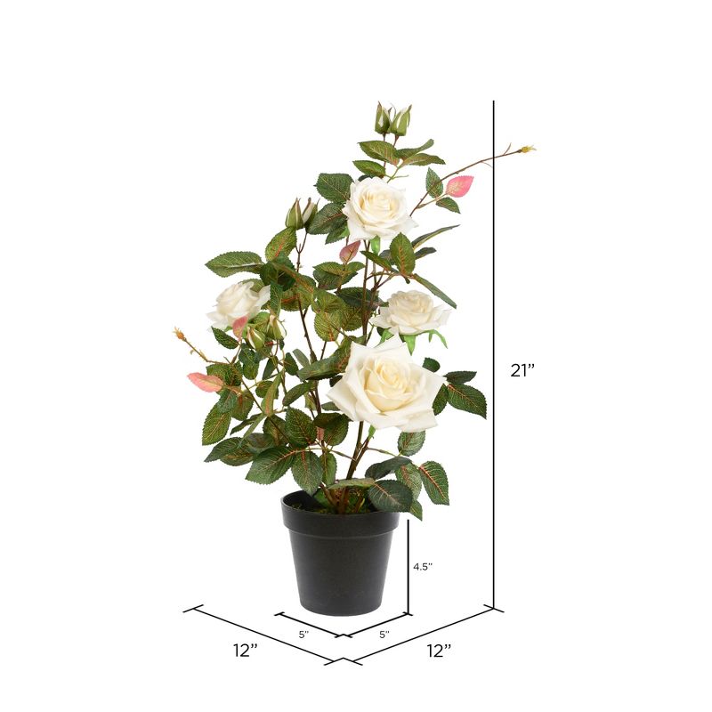 Vickerman 21" Artificial Rose Plant in Pot, 2 of 4