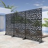 PexFix 72 in. H x 47 in. W Outdoor Metal Privacy Screen Garden Fence Irregular Pattern Wall Applique - 4 of 4